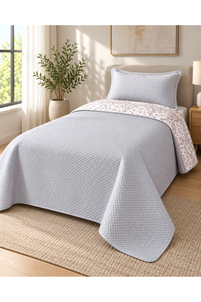 la lune home Astana Single Nubuck Bedspread Set 180×240 cm – with 1 Pillowcase