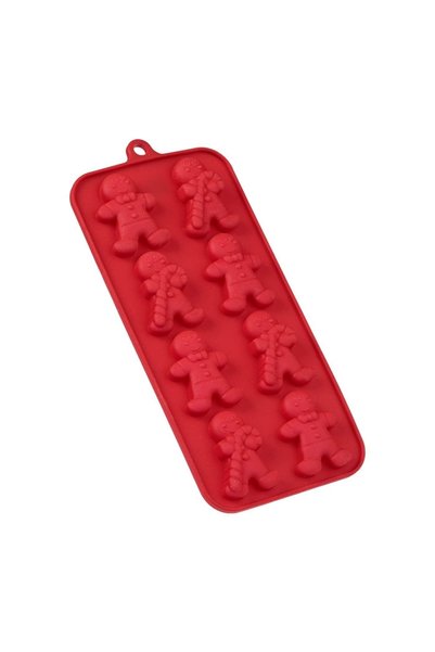 OEM Formă de Copt din Silicon Roșie cu 8 Compartimente Om de Turta Dulce 21x1...