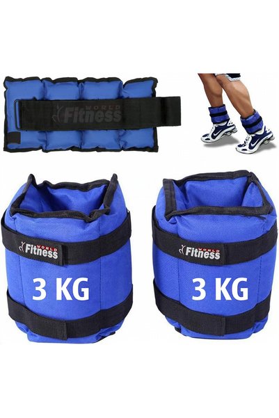 Fitness World حقيبة أوزان رملية، ثقالات رمل للذراع و القدمين كل قطعة 2 كيلو ب...