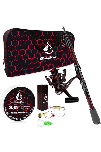 GENERAL مجموعة صنارة صيد ورول بتصميم فريد مع طلاء X-Warping، صنارة صيد تلسكوب...