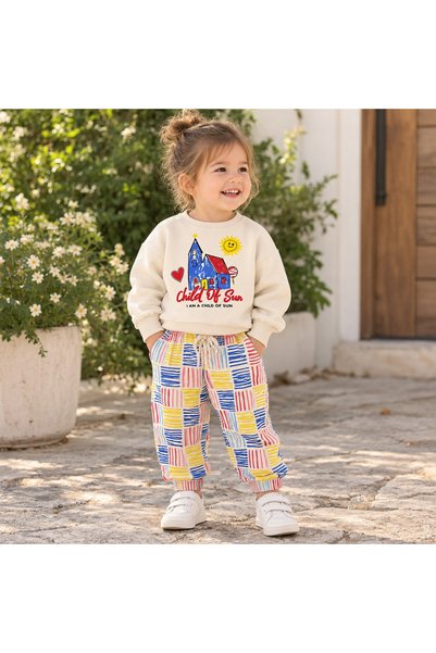 Unisex Güneş Çocuk Eşofman Takımı