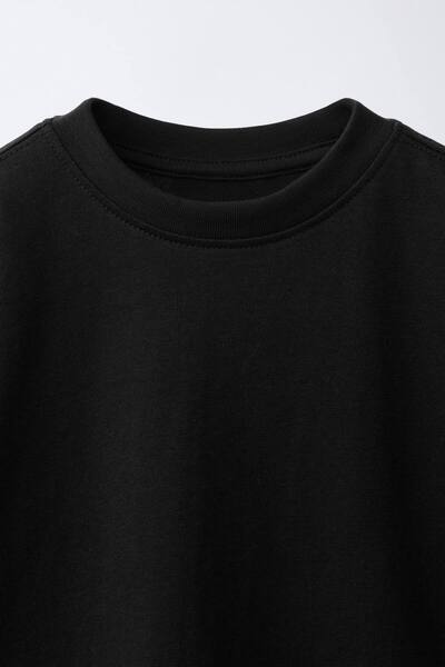 hety Çocuk Unisex Oversize Uzun Pamuklu Uzun Kollu 2'Lİ Tişört Set