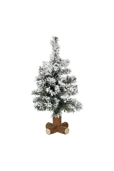 OEM Brad Artificial de Masă 40 cm cu 50 Ramuri Înzăpezite și Bază din Lemn – ...