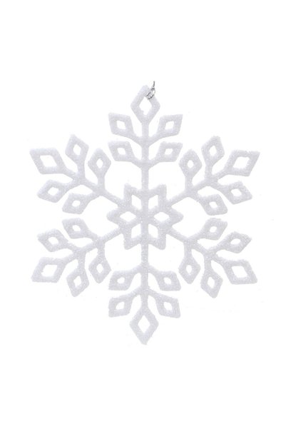 OEM Ornament Fulg de Zăpadă Alb 15 cm cu Glitter pentru Brad – Accent Străluc...
