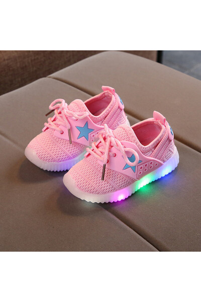 Superbaby Adidasi cu luminite pentru FETE - Cutie cadou, modele diverse, 1 buc