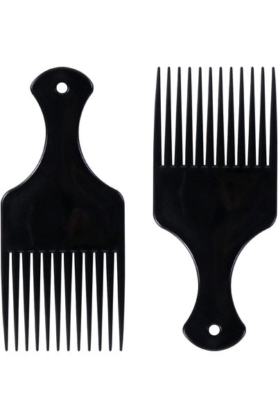 BEANPRECOY 2 Pcs Afro Hair Comb, Black Professional Styling Heat Resistant Af...
