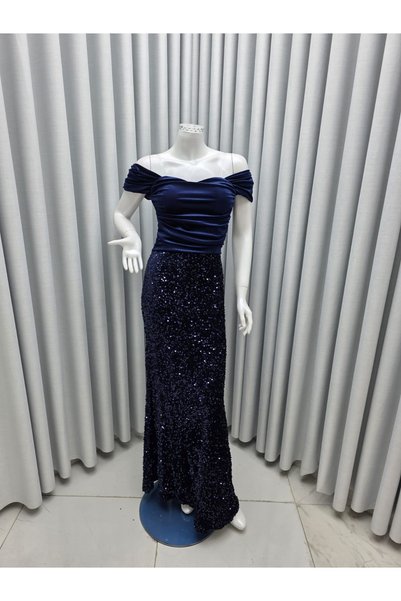 Reem Model Name: Royal Navy Evening Dress - Model 1312