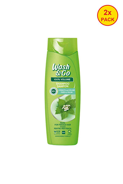 WASH&GO 2x PACK shampoo with nettle extract, for hair prone to breakage, 360 ml
