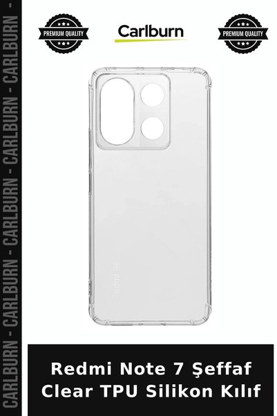 Carlburn حافظة هاتف شفافة من السيليكون TPU لهاتف Redmi Note 7، غطاء حماية خلف...