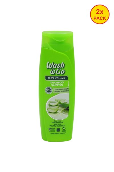 Wash and Go 2x PACK Sampon Wash&Go cu extract de Aloe Vera,180 ml