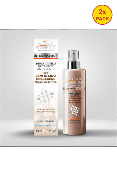 Retinol Complex Διπλή συσκευασία Αντι-φριζ ορός-σπρέι με Σπόρους λιναρόσπορου...