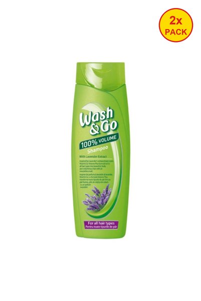 WASH&GO 2x PACK shampoo for all hair types with lavender extract, 180 ml