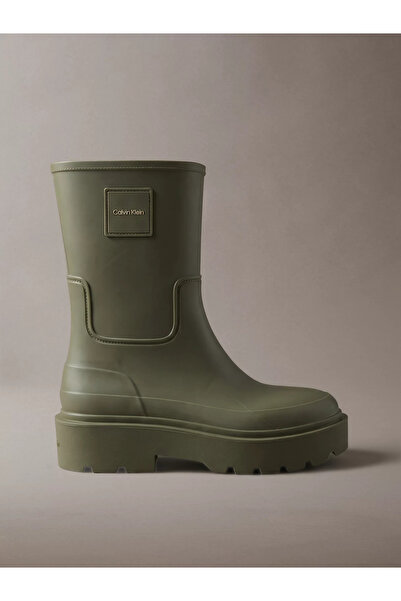 Calvin Klein Men's Brand Logo Green Boots & Booties Suitable for Daily Use