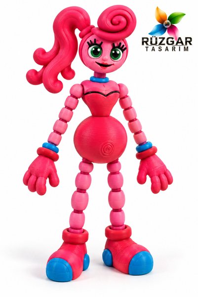 Rüzgar Tasarım Poppy Playtime Mommy Long Legs Oyuncak Figürü Hareketli Ekleml...