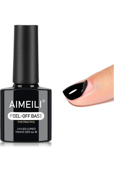 AIMEILI Practice Peel Off Base Coat for Gel Nails - Easy Removal for Nail Art...