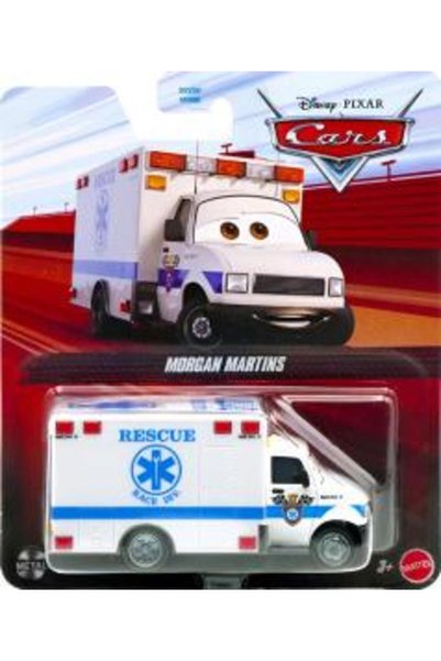 mattel Disney Pixar Αυτοκίνητα Μόργκαν Μάρτινς Ασθενοφόρο Χυτό Μοντέλο Οχήματος