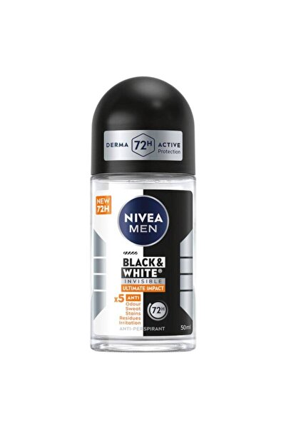 NIVEA MEN Black & White Invisible Ultimate Impact Roll-on Deodorant , 50 ml