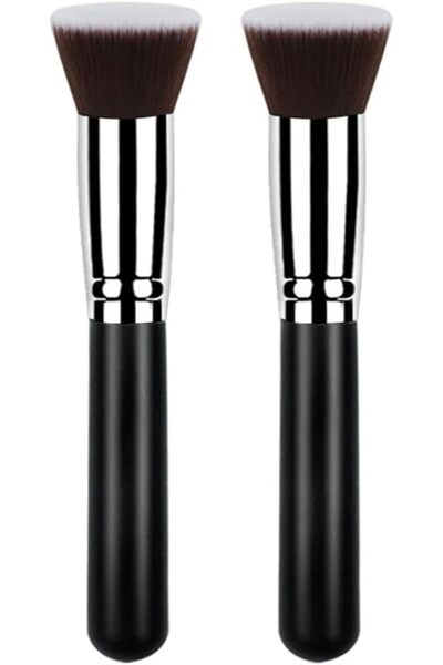 Yelajoy Makeup Brushes 2pcs Brushes Powder Foundation Blush Brush Contour Fac...