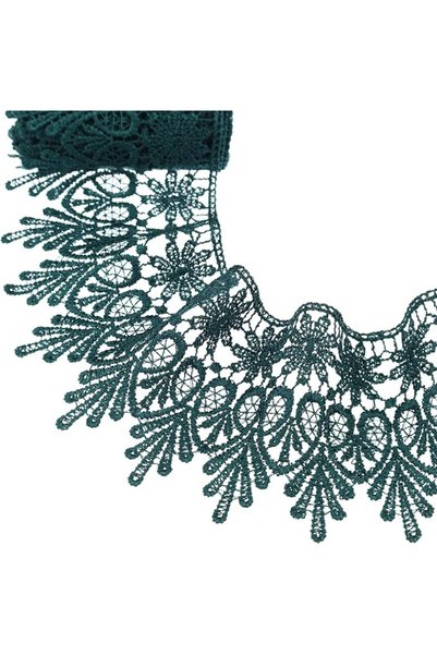 SYOSI Embroidered Lace Trim for Sewing, Crafting, & Decorating – Green Venise...