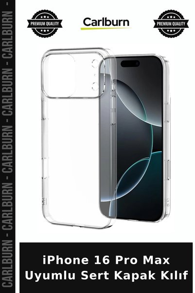 Carlburn غطاء صلب متوافق مع هاتف iPhone 16 Pro Max، غطاء جيب لتعزيز جهاز الها...