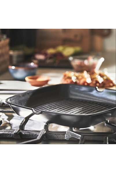IKEA Hemlagad Grill Pan, Black, 28X28 Cm, Non-Stick Coating