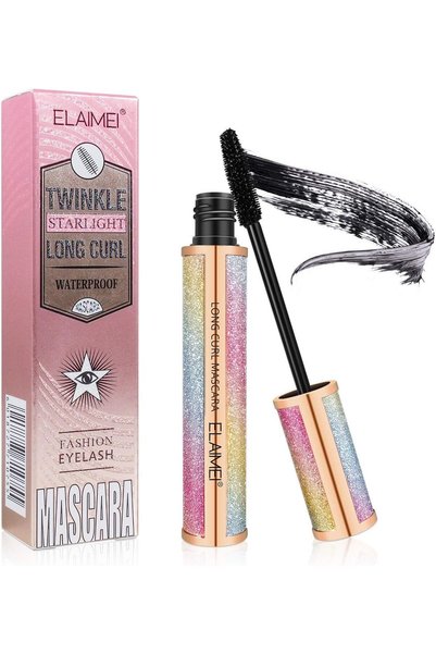ELAIMEI ماسكارا بلاك ثرايف مقاومة للماء، ماسكارا أنبوبية، لتكثيف وإطالة الرمو...