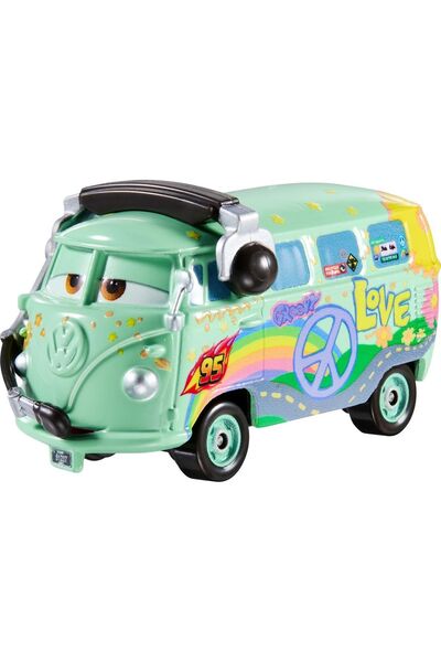 mattel Disney Pixar Mașini Echipa de Curse Fillmore cu Căști Vehicul la scară...
