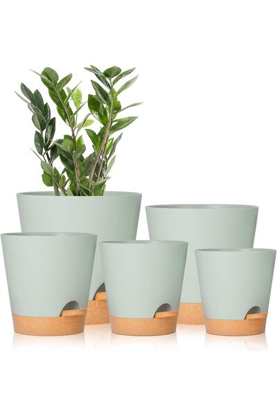 Generic Plant Pots 7/6.5/6/5.5/5 Inch Self Watering Planters with Drainage Ho...