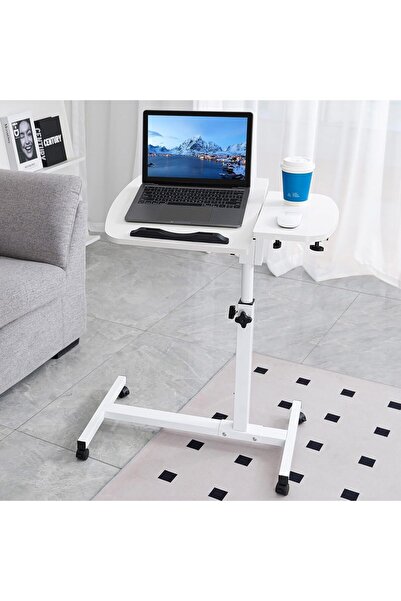 Generic Overbed Table with Wheels, Adjustable Overbed Table, Tilting Desktop,...