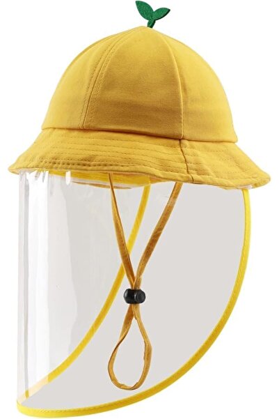 Arabest Infant Dust Proof Sun Hat with Face Shield,Yellow,3-18 Months