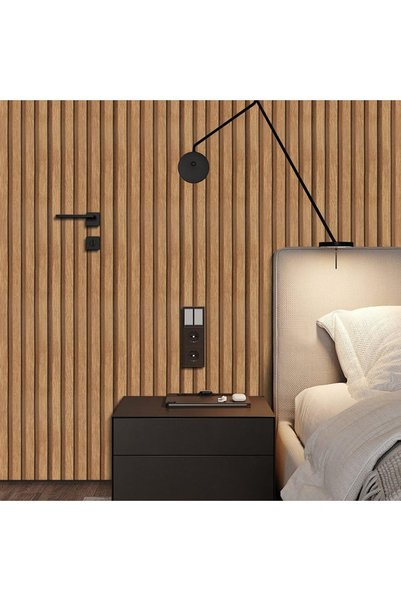 Arabest Wood Grating Wallpaper Self-Adhesive Removable Peel and Stick Wallpaper Vinyl Decorative Wood Stripe Grain Paper Natural Wooden Slats for Furniture Easy to Clean