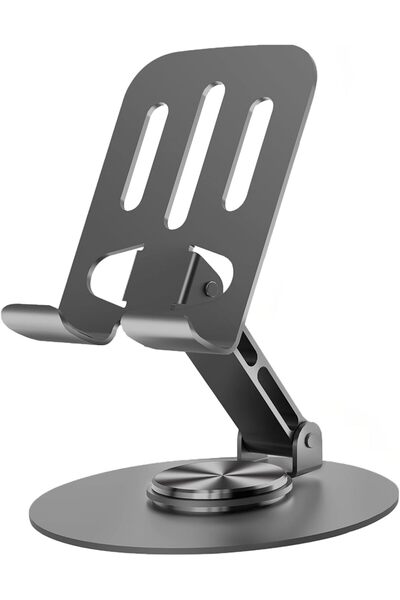 Arabest 360° Rotatable Metal Phone Stand,Adjustable Height and Angle Desktop ...