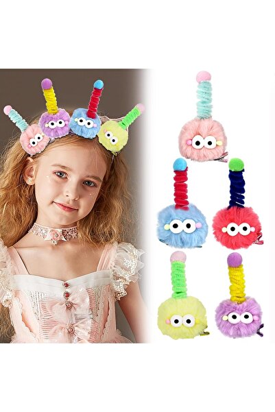 Arabest 5Pcs Pom Pom Hair Clips,Colorful Funny Hair Barrettes for Women and G...