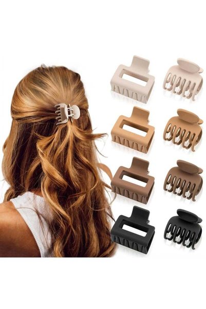 Arabest 8-Piece Hair Claw Clip Set, Non-Slip Strong Grip Large Claw Clips, Du...