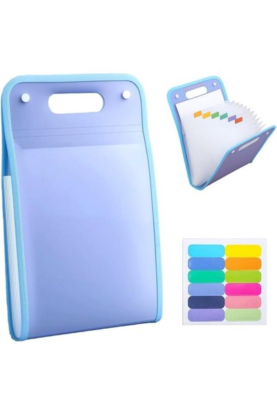 Arabest Blue A4 Expanding File Organizer,13 Pockets Vertical Document Folder ...
