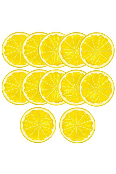 Arabest 12 Pcs Artificial Lemon Slices,Realistic Plastic Fruit for Kitchen an...