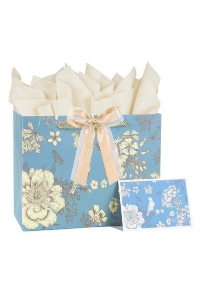 Arabest Gift Bags Set 2PCS, Large Floral Gift Bags with Handles