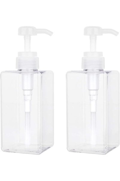 Arabest Refillable Pump Bottle Soap Dispenser,450ml Clear Liquid Container fo...