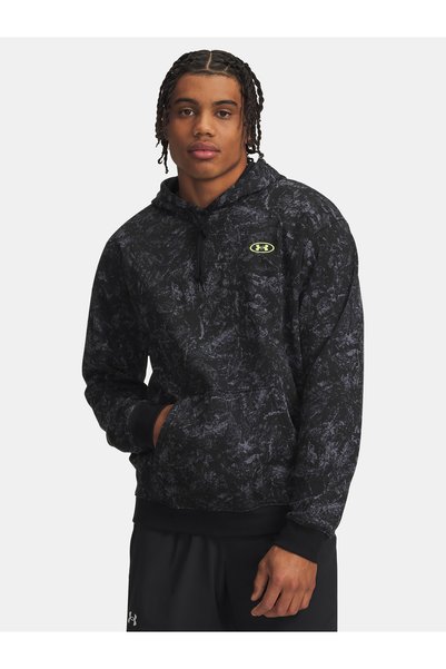 Under Armour Hanorac UA Rival Flc Prtd - Bluză de trening pentru bărbați, Negru