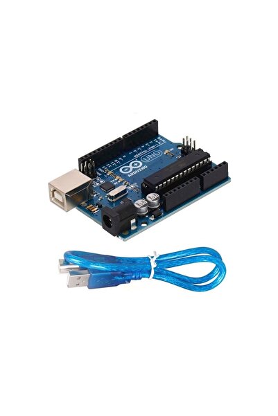 Generic Brand لوحة تطوير Uno R3 مع كابل USB أزرق/أسود/رمادي