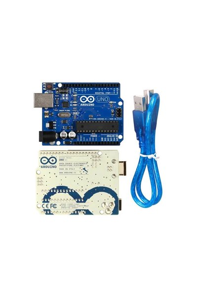 Generic Brand لوحة تطوير Uno R3 مع كابل USB أزرق/أسود/رمادي