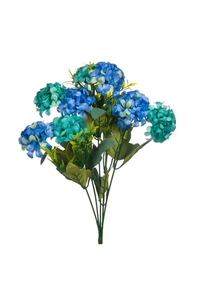 OEM Buchet Flori Artificiale Hortensii Bleu Mov 37 cm – Decor Realist pentru ...