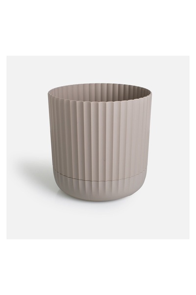OEM Ghiveci pentru flori din Plastic cu Farfurie Integrată Bej Ø20x19,5 cm - ...