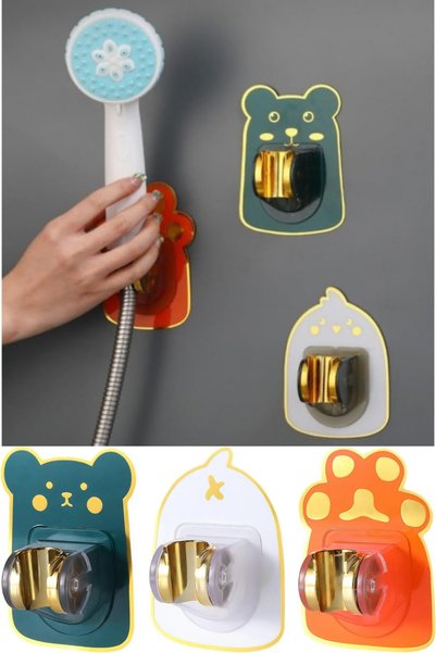 Privo Adhesive Animal Figured Movable Shower Head Holder, No Drilling, Angle ...