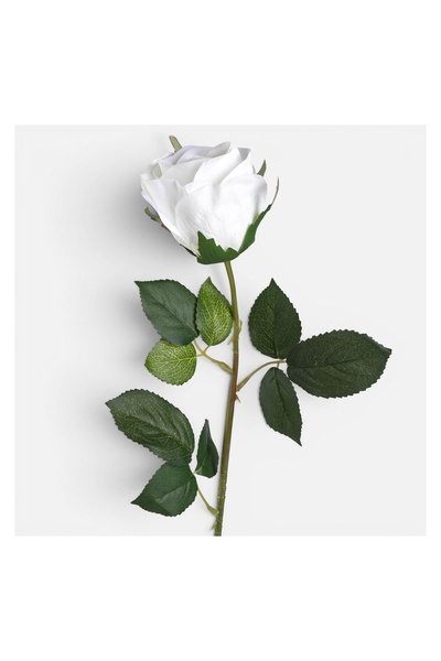 OEM Floare Artificială Trandafir Alb 68 cm – Decor Realist pentru Casă și Eve...