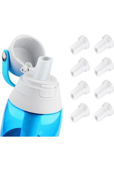 Arabest 8 Pcs Silicone Water Bottle Mouthpiece Replacement,BPA Free Bite Valv...
