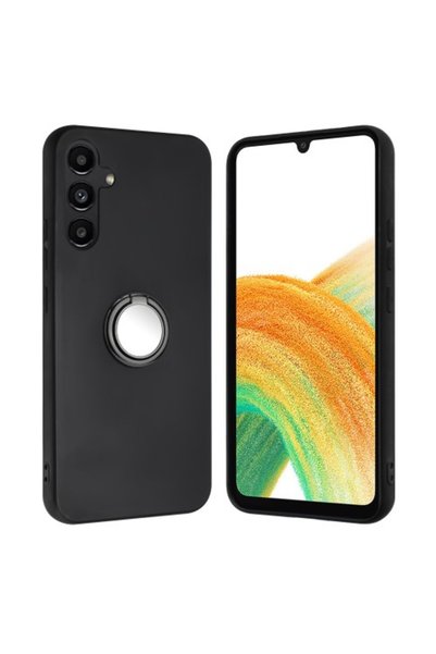 OEM Θήκη Σιλικόνης TPU με Δαχτυλίδη Κρατήματος για Samsung Galaxy S25+ - Μαύρο