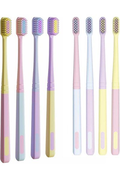 Arabest 8-Pack Extra Soft Toothbrushes,Ergonomic Non-Slip Handle,Ultra Clean ...