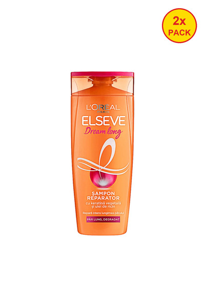 ELSEVE Pachet 2x L'Oreal Paris Dream Long șampon reparator pentru păr lung, d...