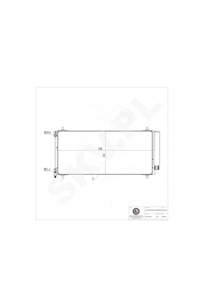 ESEN SKV Radiator aer condiționat Citroën C5 II III C6 Peugeot 407 607 161016...